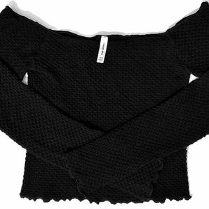 Sunday Best Aritzia Off-the-Shoulder Black Top  Size XS/S!